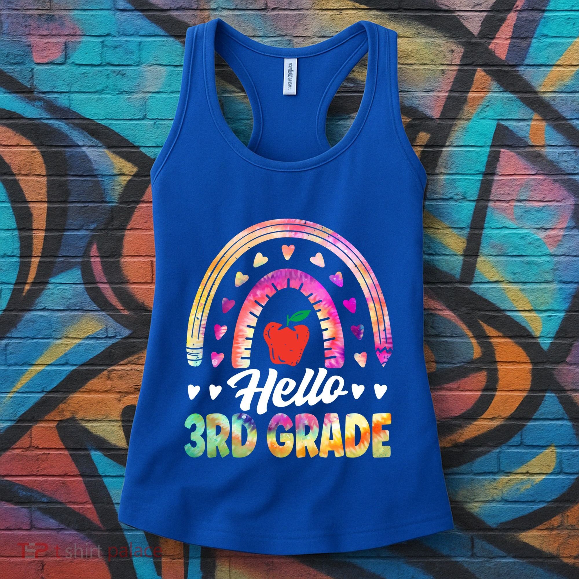 Hello Third Grade Back To School 3Rd Grade Squad Teacher Gift Women's Tank Top