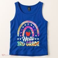 Hello Third Grade Back To School 3Rd Grade Squad Teacher Gift Tank Top thumb 2