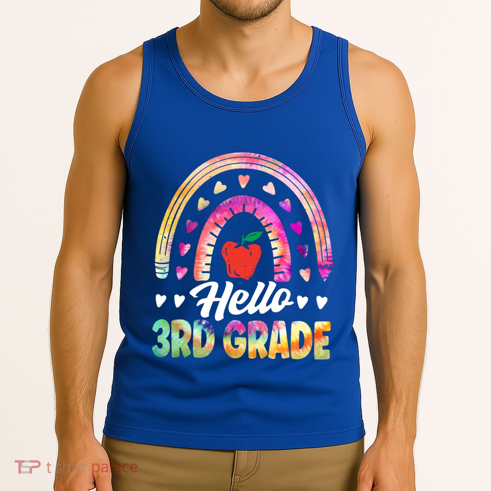 Hello Third Grade Back To School 3Rd Grade Squad Teacher Gift Tank Top
