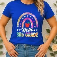 Hello Third Grade Back To School 3Rd Grade Squad Teacher Gift Women's T-Shirt thumb 2