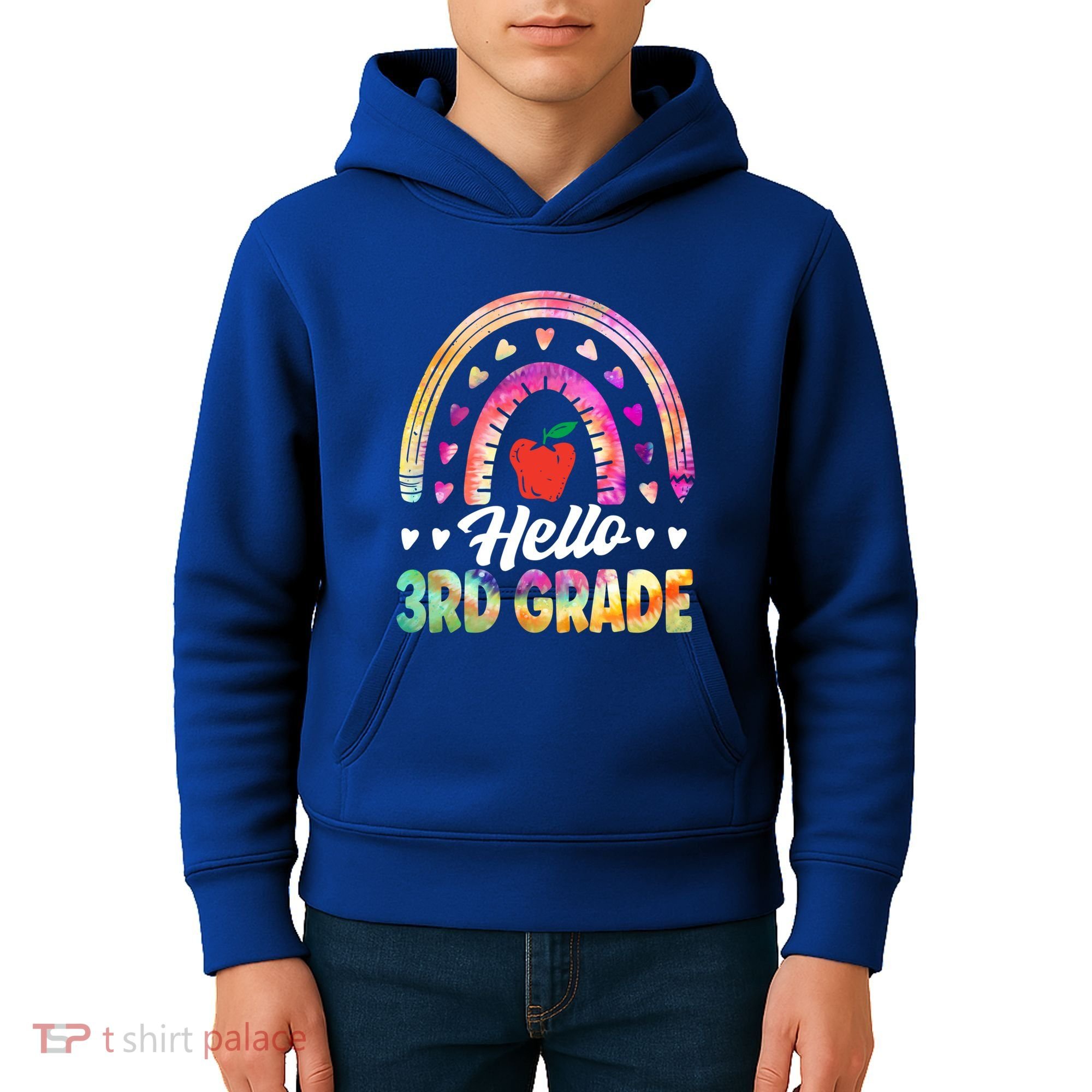 Hello Third Grade Back To School 3Rd Grade Squad Teacher Gift Kids Hoodie