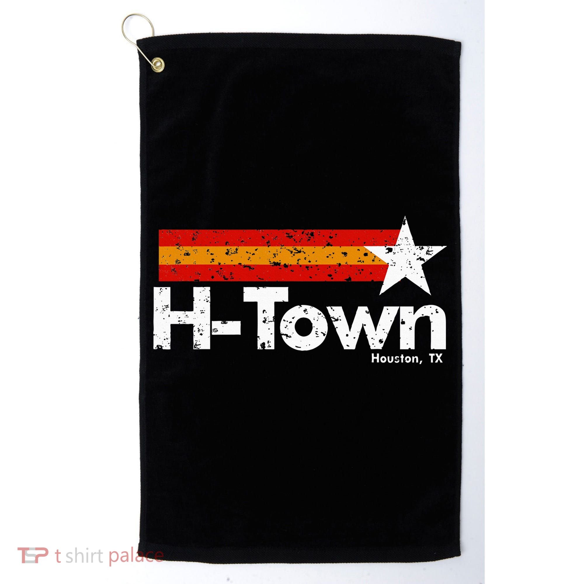 H Town Houston Texas Golf Towel