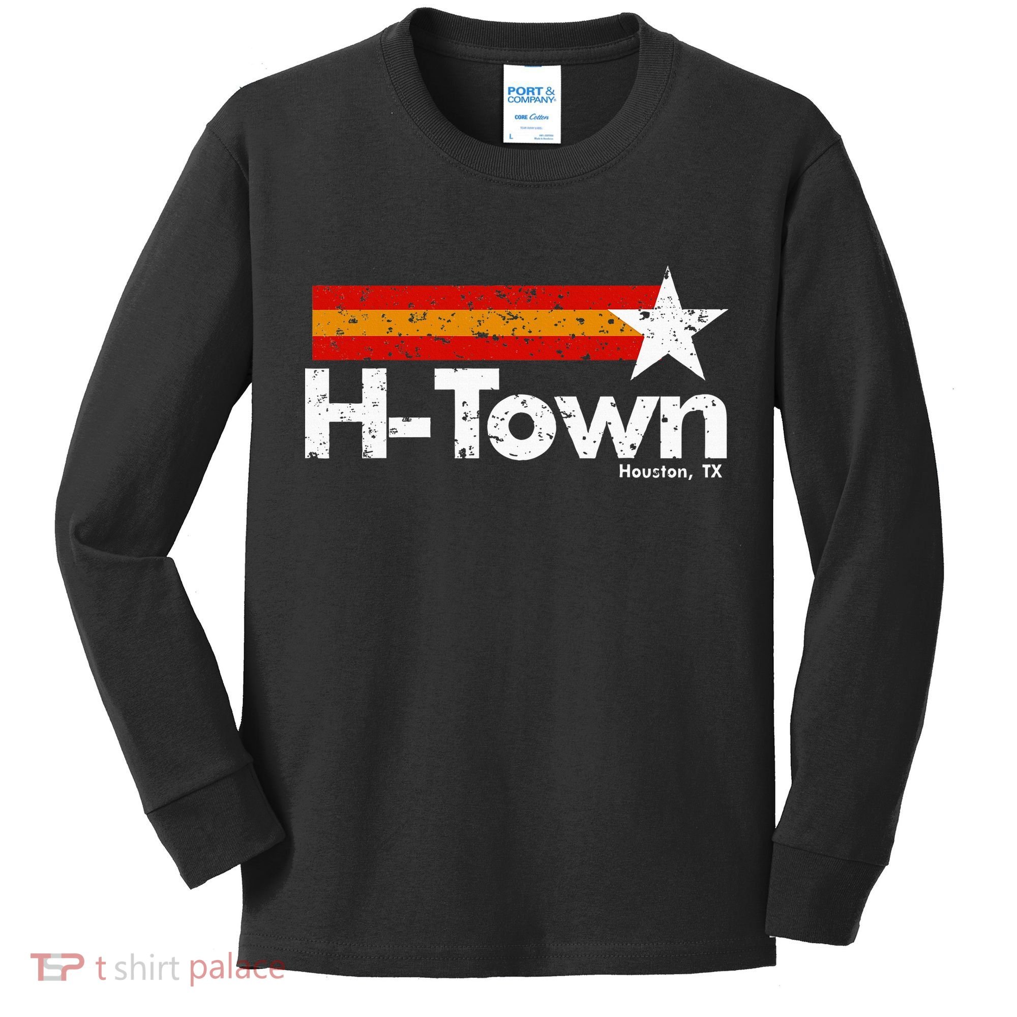 H Town Houston Texas Kids Long Sleeve Shirt