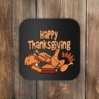 Happy Thanksgiving Holiday Festive Turkey Coaster thumb 0