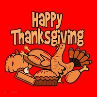 Happy Thanksgiving Holiday Festive Turkey Santa Hat thumb 1