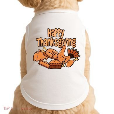 Happy Thanksgiving Holiday Festive Turkey Doggie Tank