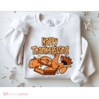 Happy Thanksgiving Holiday Festive Turkey Sweatshirt thumb 2