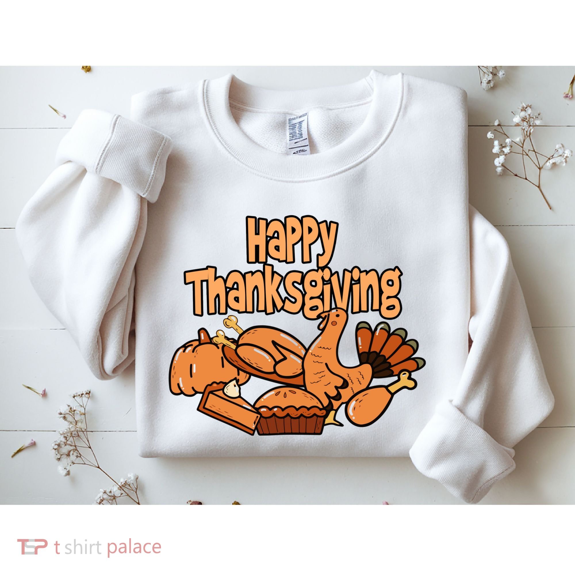 Happy Thanksgiving Holiday Festive Turkey Sweatshirt