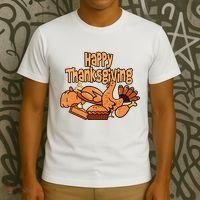 Happy Thanksgiving Holiday Festive Turkey T-Shirt thumb 3
