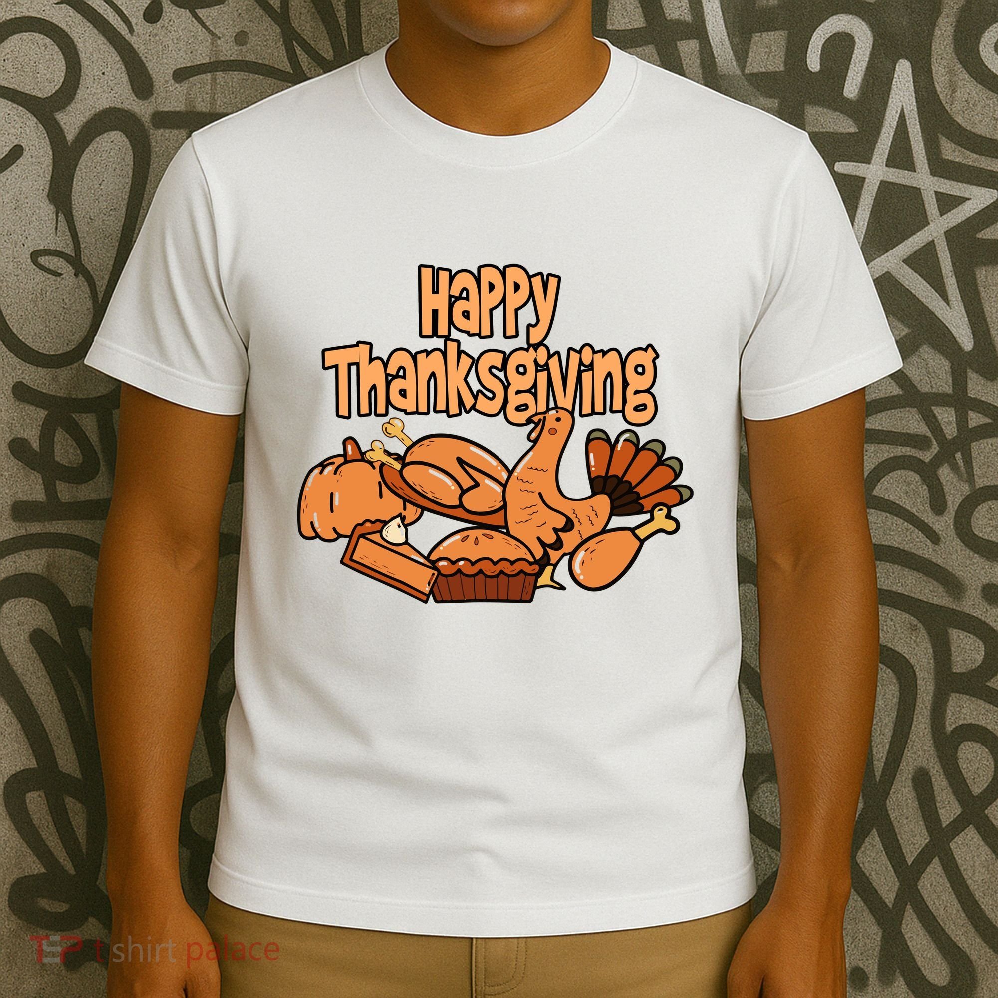 Happy Thanksgiving Holiday Festive Turkey T-Shirt
