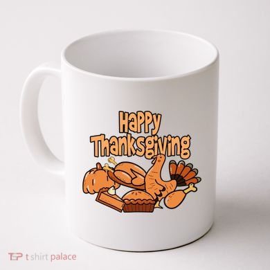 Happy Thanksgiving Holiday Festive Turkey Coffee Mug