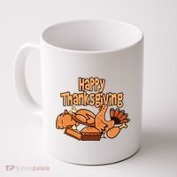 Happy Thanksgiving Holiday Festive Turkey Coffee Mug thumb 0