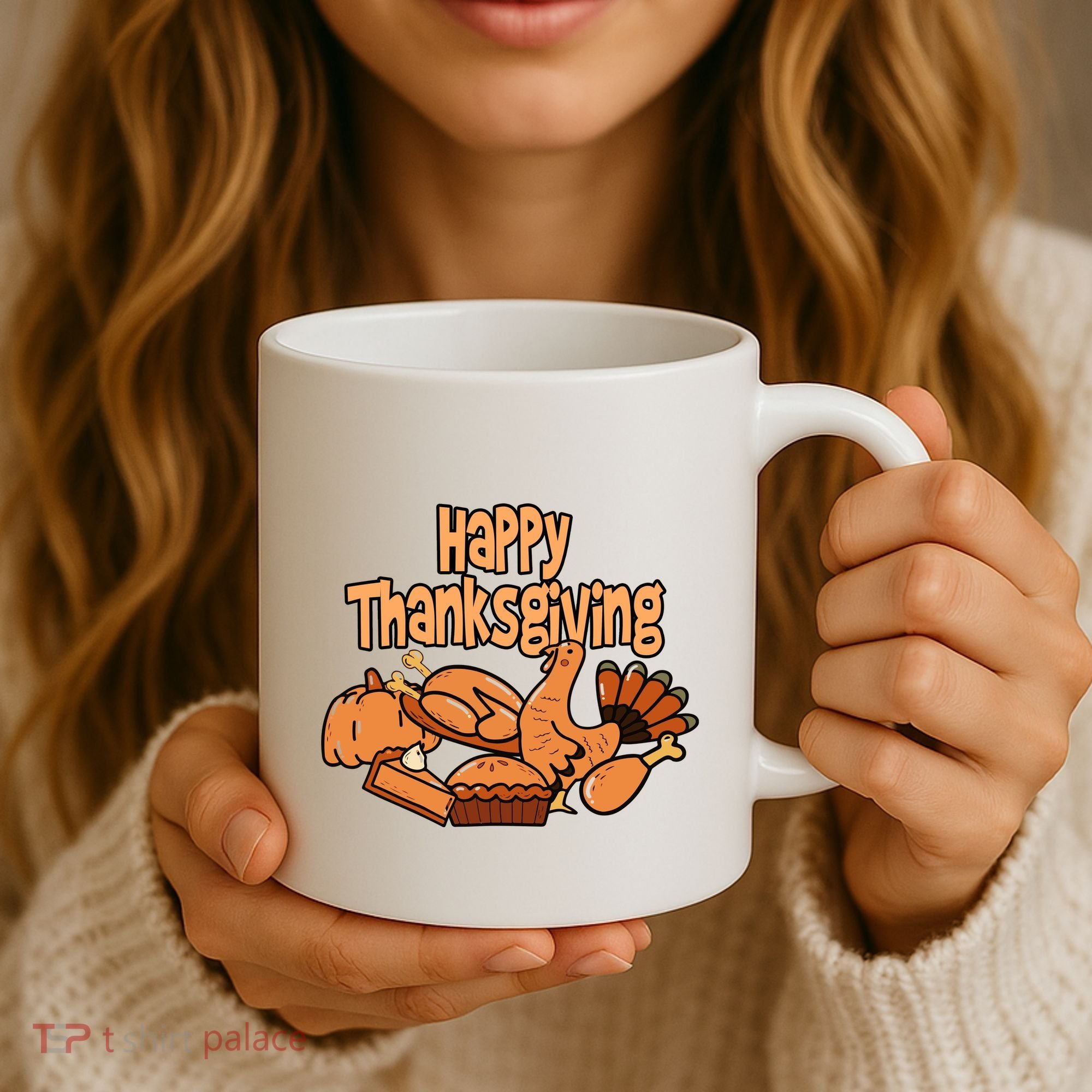 Happy Thanksgiving Holiday Festive Turkey Coffee Mug