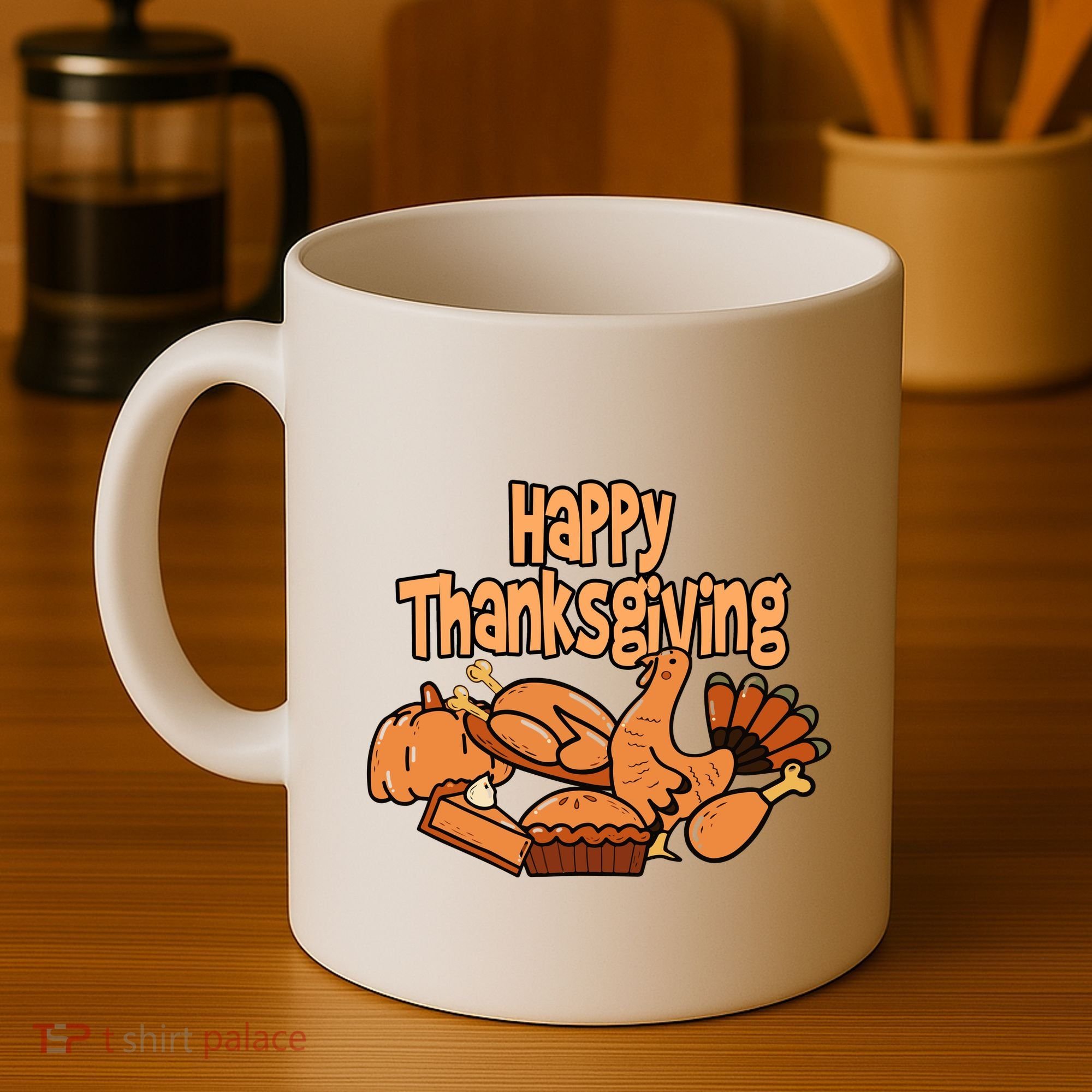 Happy Thanksgiving Holiday Festive Turkey Coffee Mug