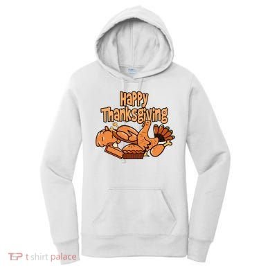 Happy Thanksgiving Holiday Festive Turkey Women's Hoodie
