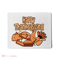Happy Thanksgiving Holiday Festive Turkey Mousepad thumb 0