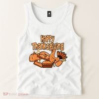Happy Thanksgiving Holiday Festive Turkey Tank Top thumb 2