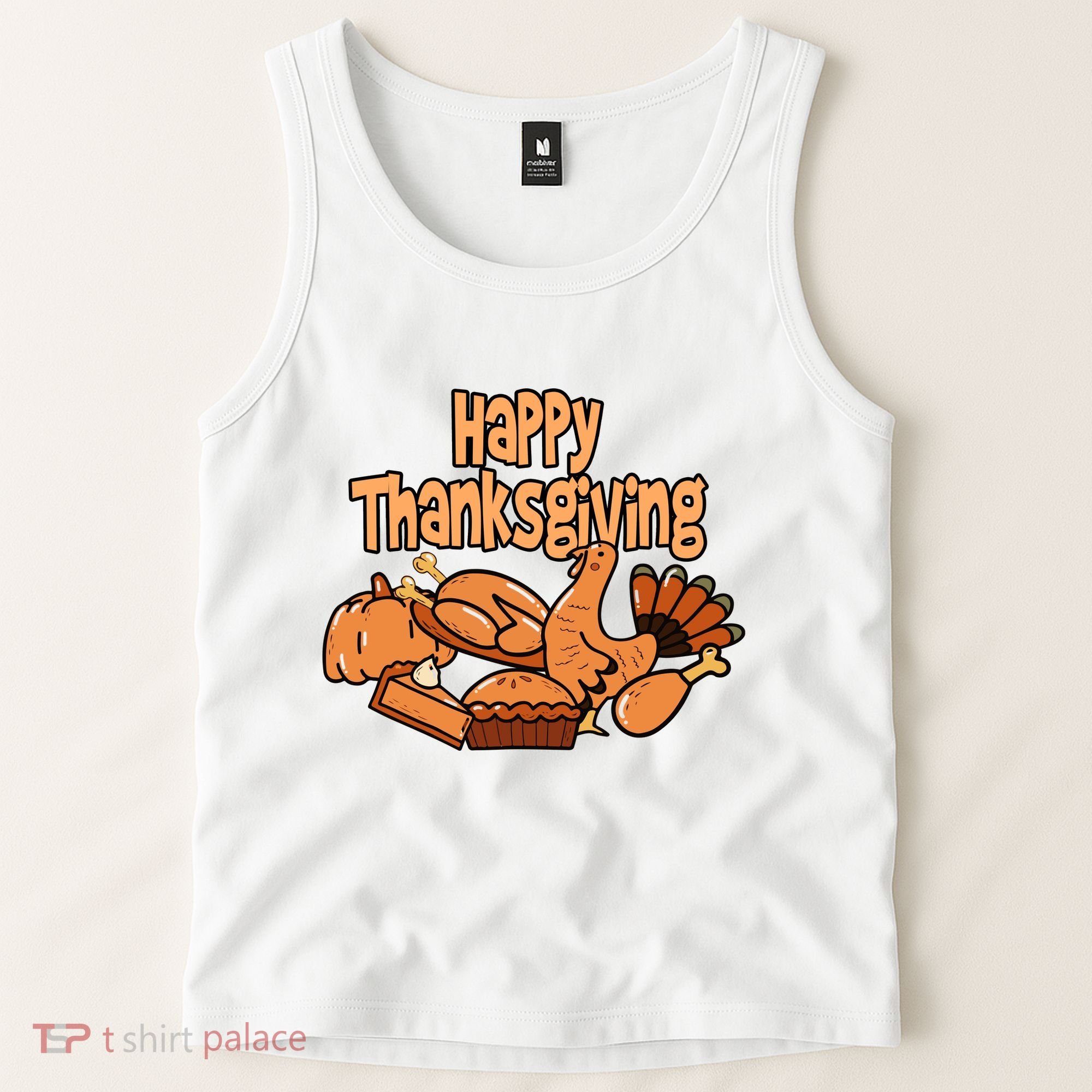 Happy Thanksgiving Holiday Festive Turkey Tank Top