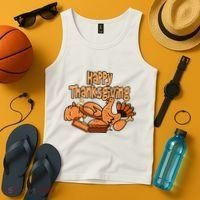 Happy Thanksgiving Holiday Festive Turkey Tank Top thumb 4