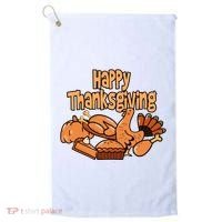 Happy Thanksgiving Holiday Festive Turkey Golf Towel thumb 0