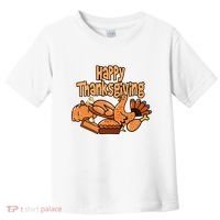 Happy Thanksgiving Holiday Festive Turkey Toddler T-Shirt thumb 0