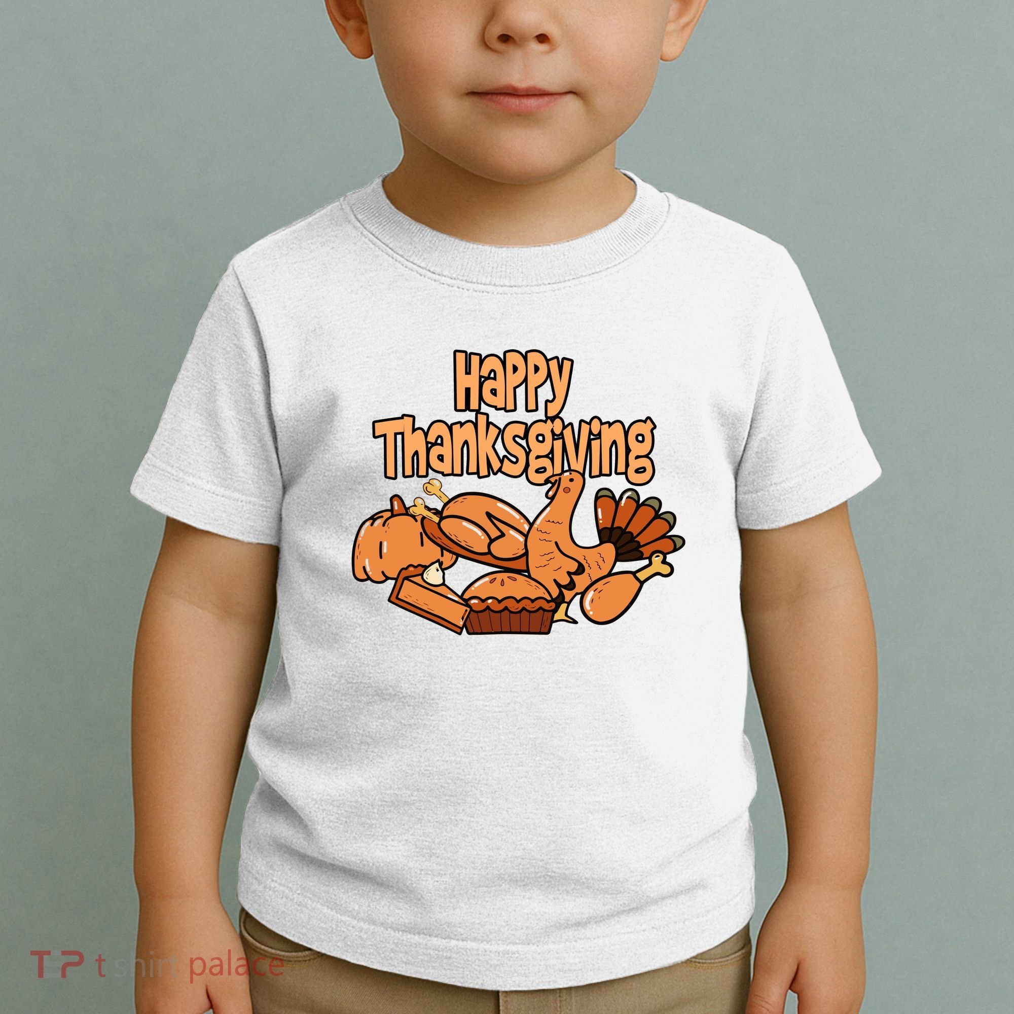 Happy Thanksgiving Holiday Festive Turkey Toddler T-Shirt