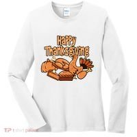 Happy Thanksgiving Holiday Festive Turkey Women's Long Sleeve Shirt thumb 0