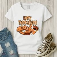 Happy Thanksgiving Holiday Festive Turkey Women's T-Shirt thumb 3