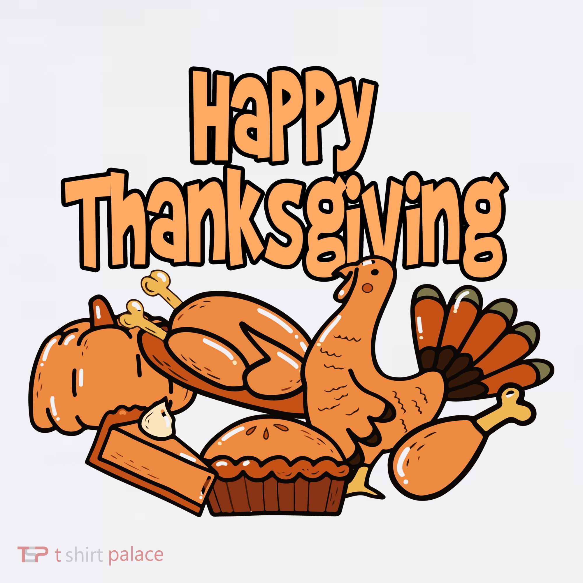 Happy Thanksgiving Holiday Festive Turkey Women's T-Shirt