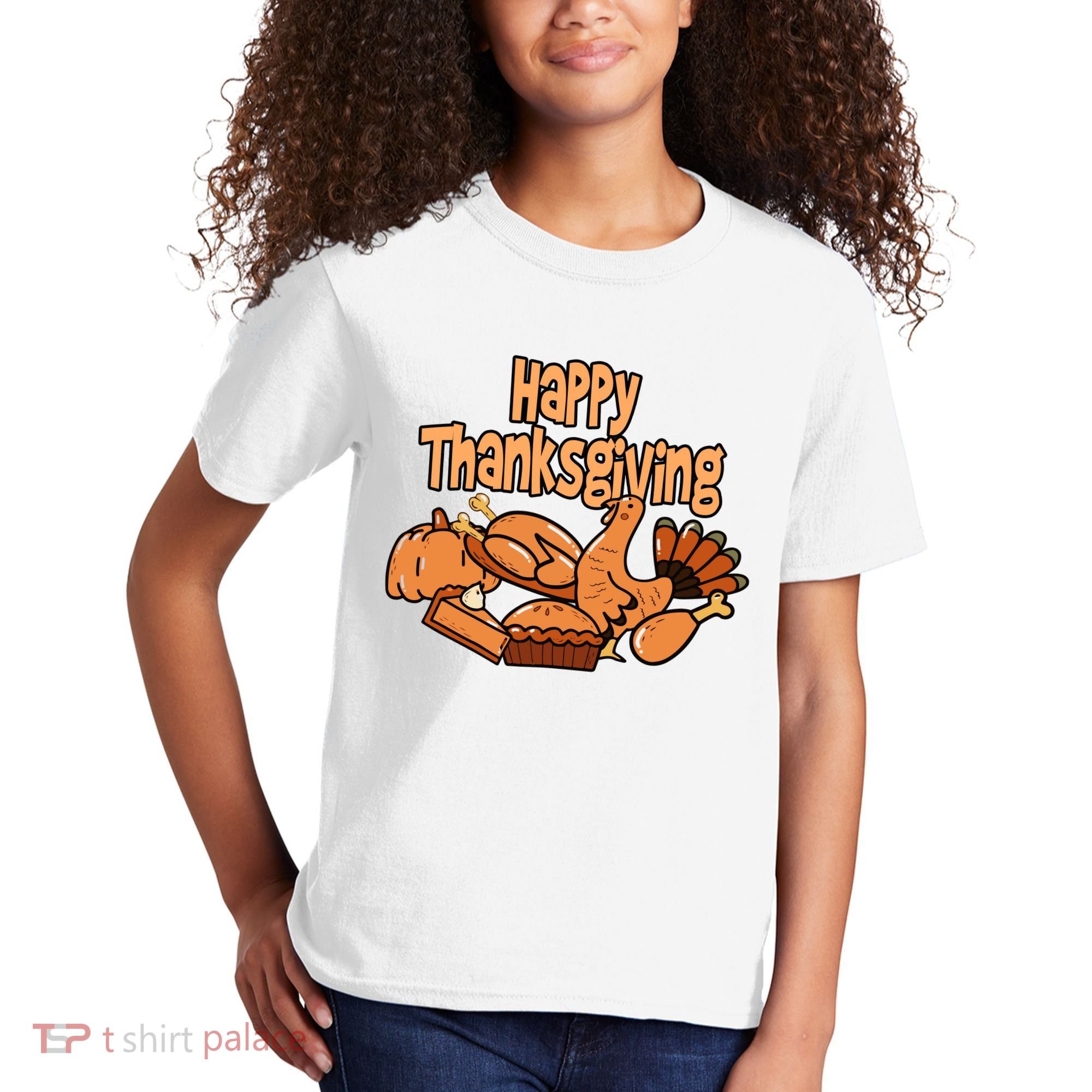 Happy Thanksgiving Holiday Festive Turkey Kids T-Shirt