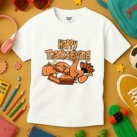 Happy Thanksgiving Holiday Festive Turkey Kids T-Shirt thumb 3