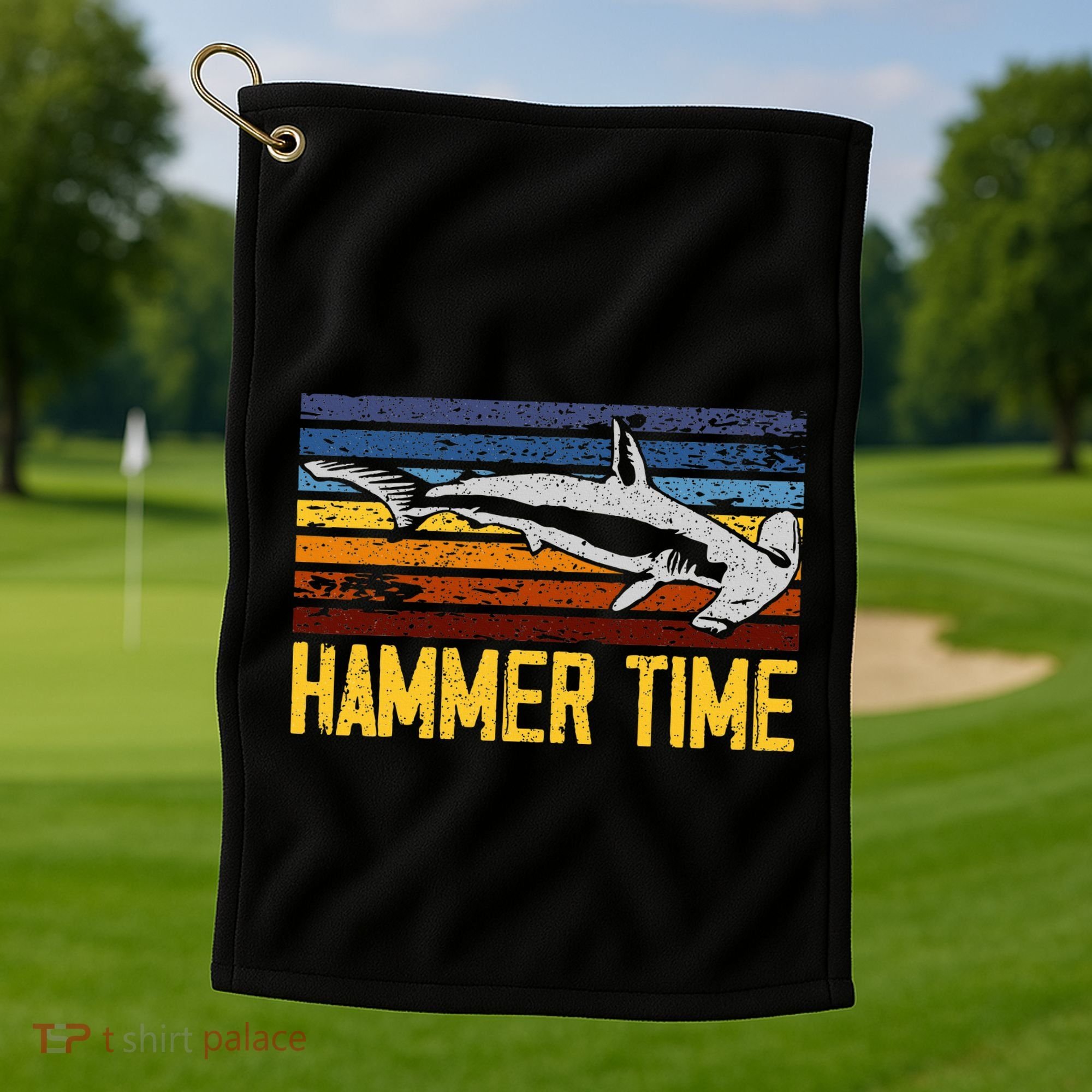 Hammer Time Hammerhead Shark Marine Biology Animal Golf Towel
