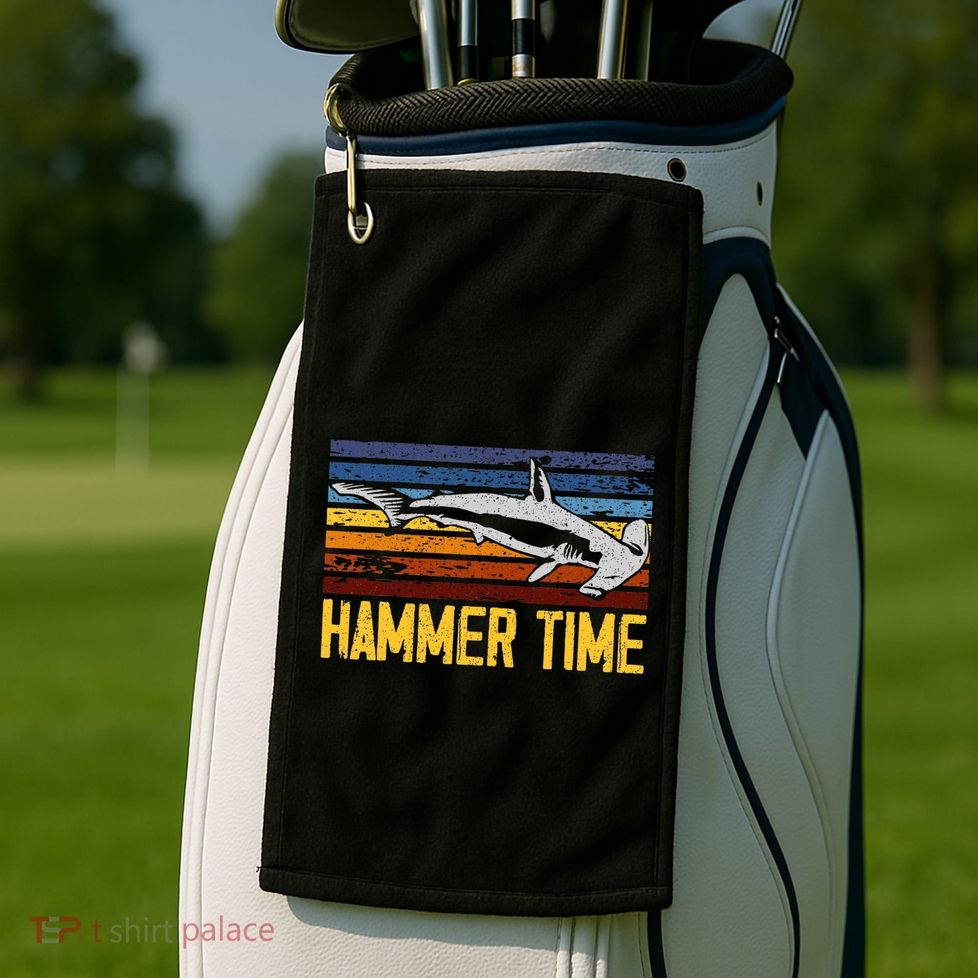 Hammer Time Hammerhead Shark Marine Biology Animal Golf Towel