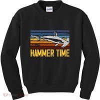 Hammer Time Hammerhead Shark Marine Biology Animal Kids Sweatshirt thumb 0