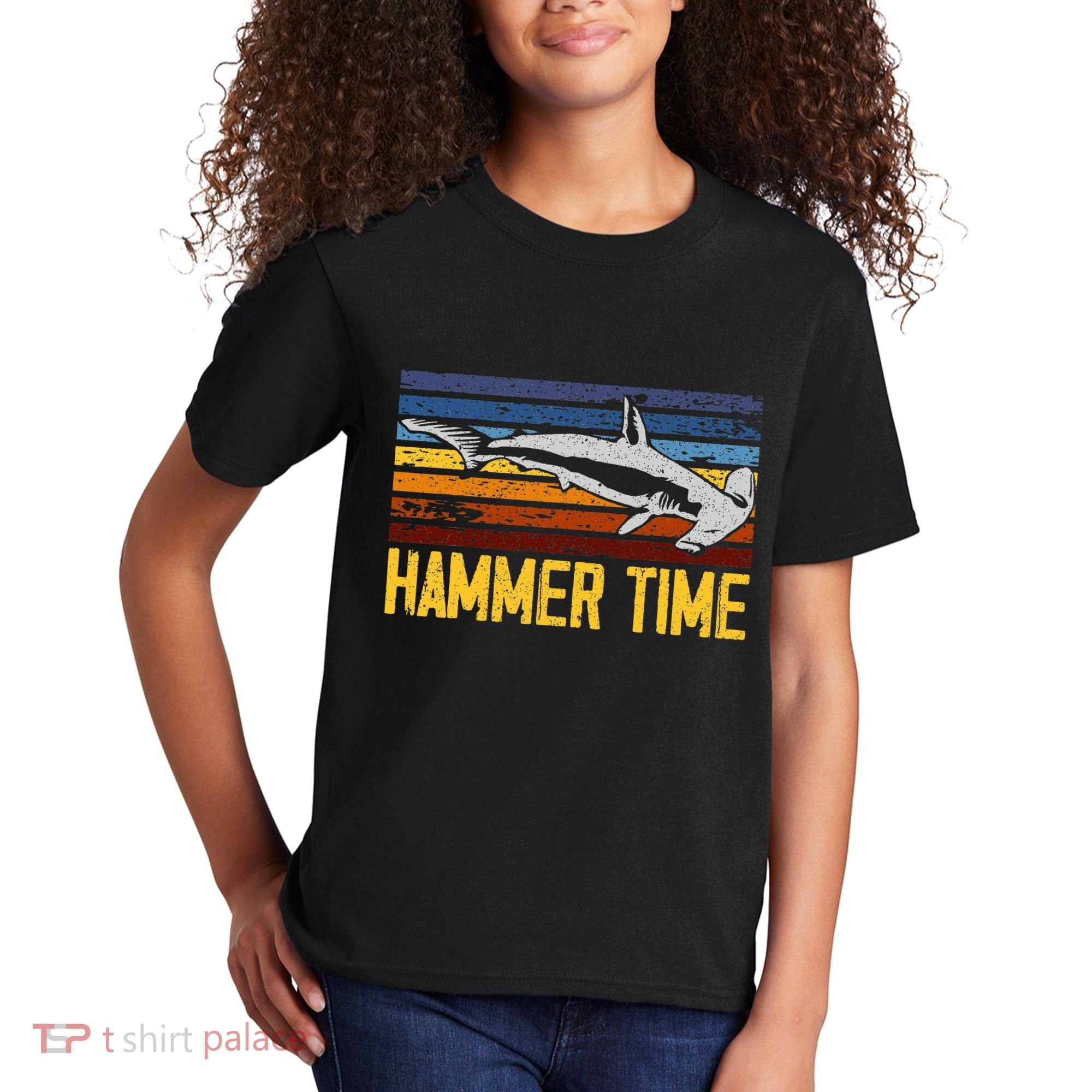 Hammer Time Hammerhead Shark Marine Biology Animal Kids T-Shirt