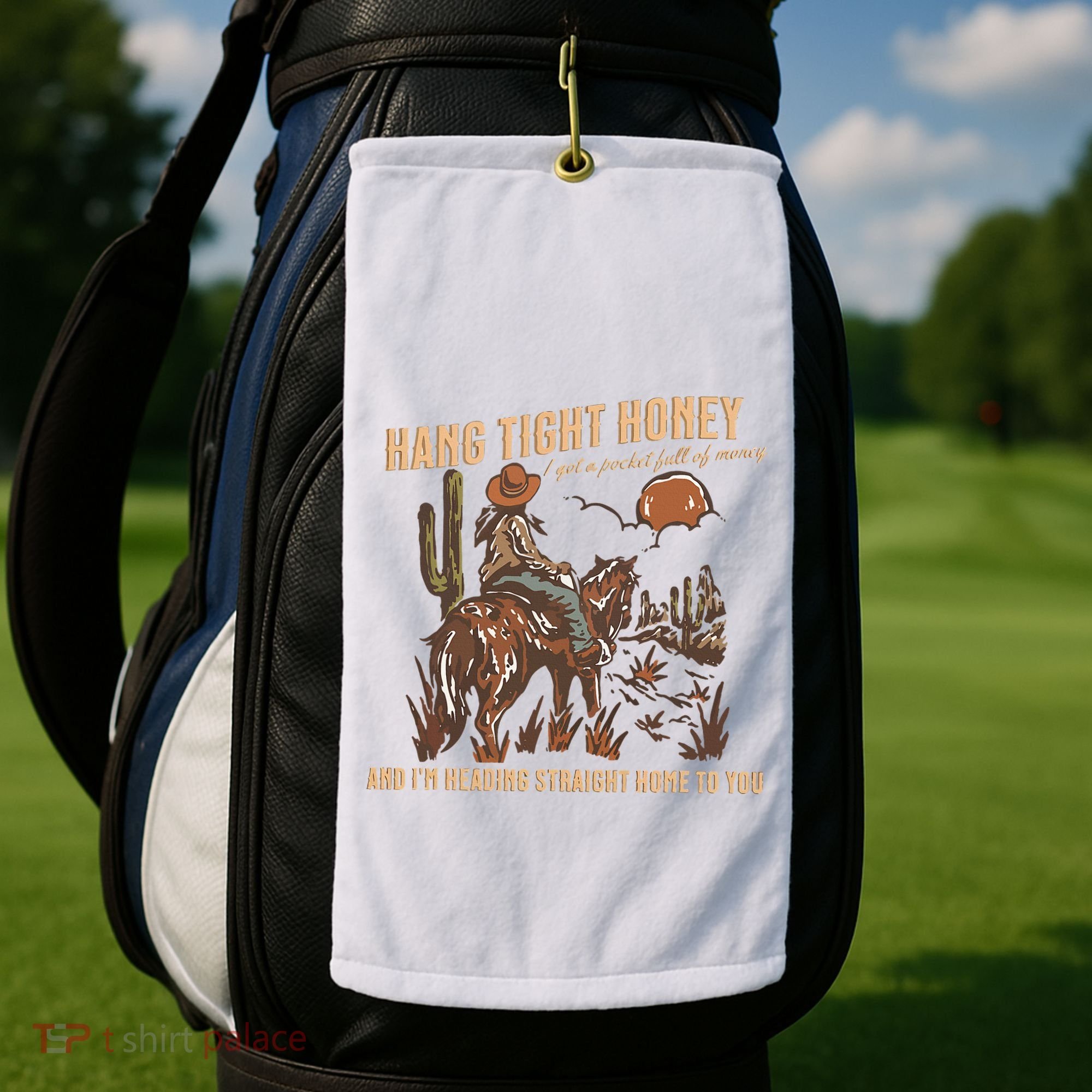 Hang Tight Honey Golf Towel