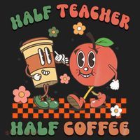 Half Teacher Half Coffee Coffee Addict Teacher Appreceation Funny Teacher Adult Drive Performance Visor thumb 2
