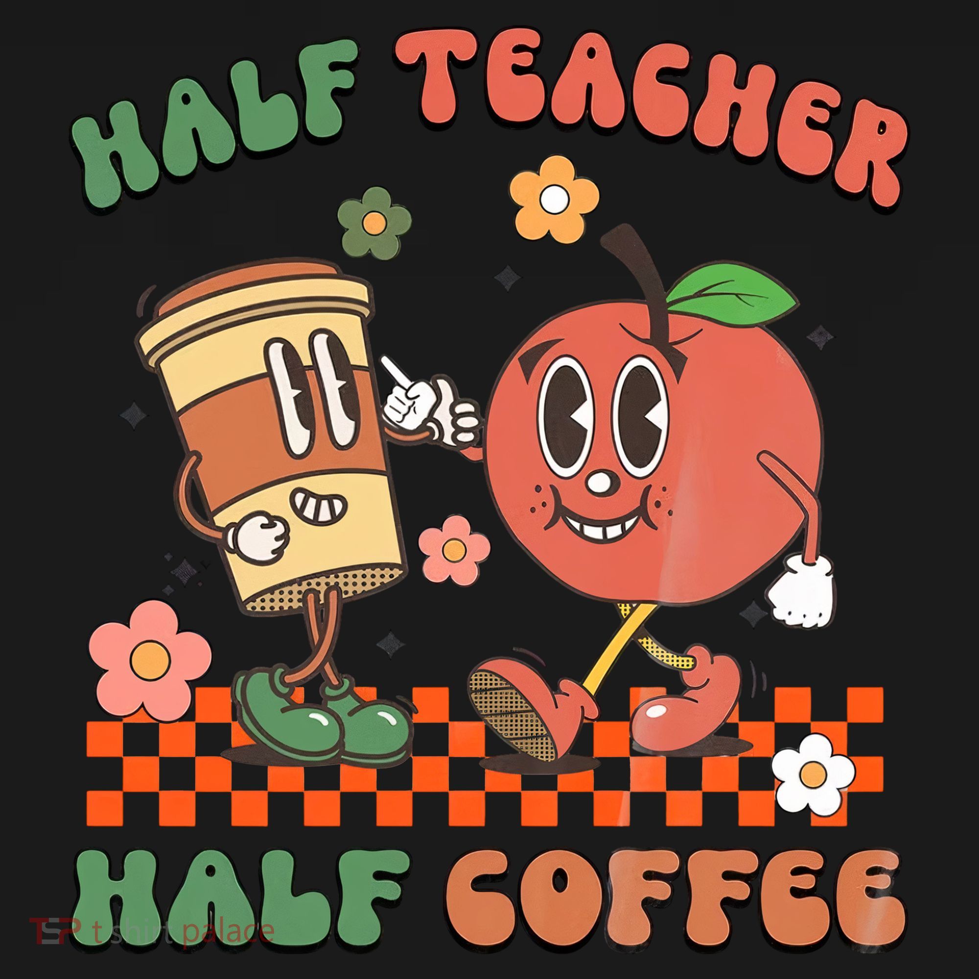 Half Teacher Half Coffee Coffee Addict Teacher Appreceation Funny Teacher Women's Hoodie