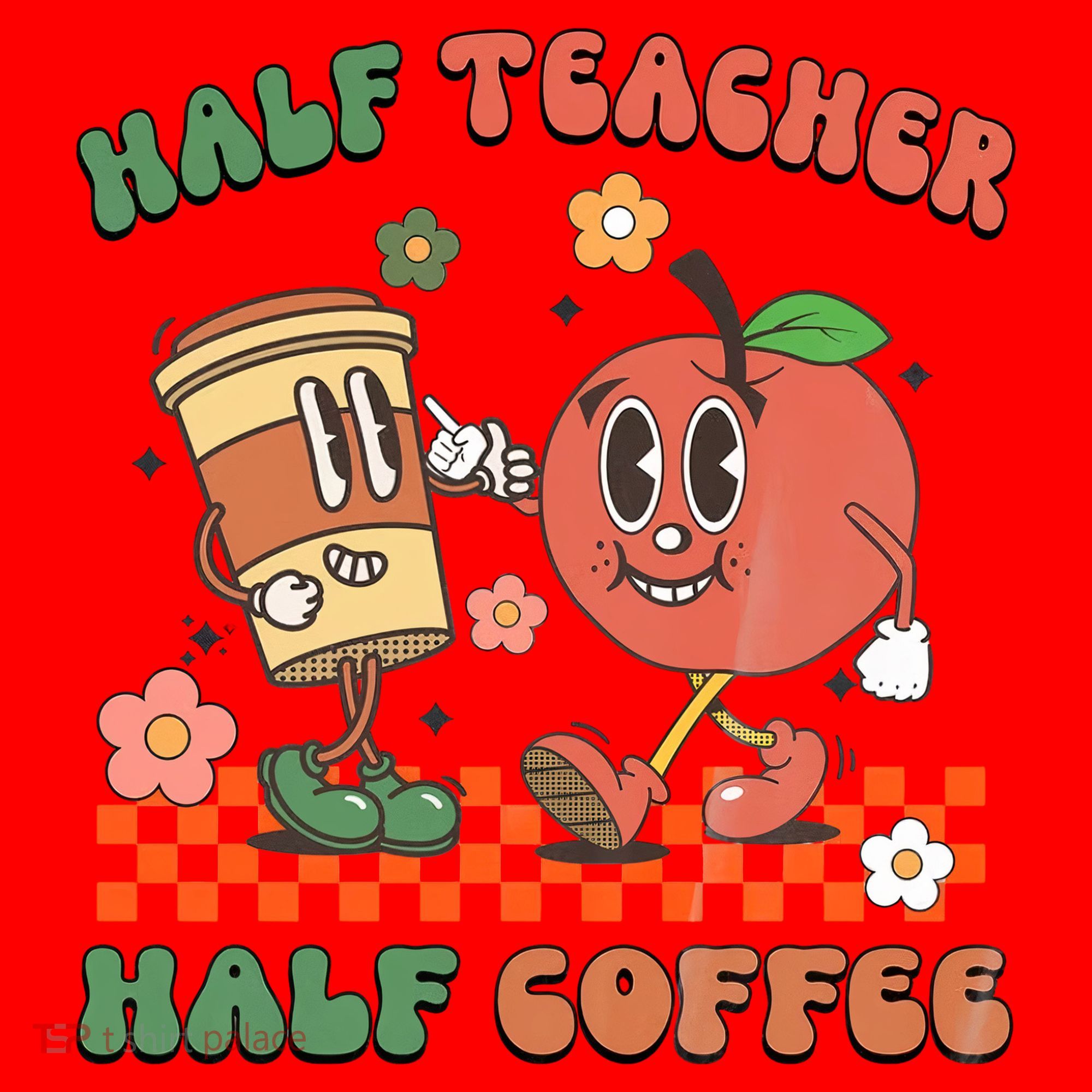 Half Teacher Half Coffee Coffee Addict Teacher Appreceation Funny Teacher Santa Hat