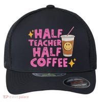 Half Teacher Half Coffee Flexfit Unipanel Trucker Cap thumb 0