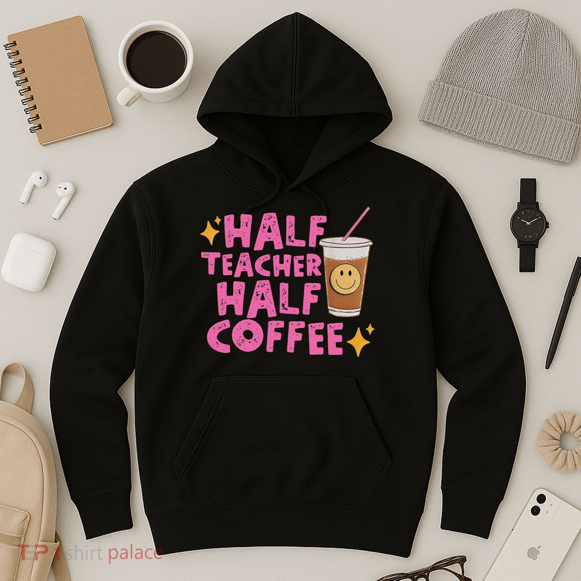 Half Teacher Half Coffee Hoodie