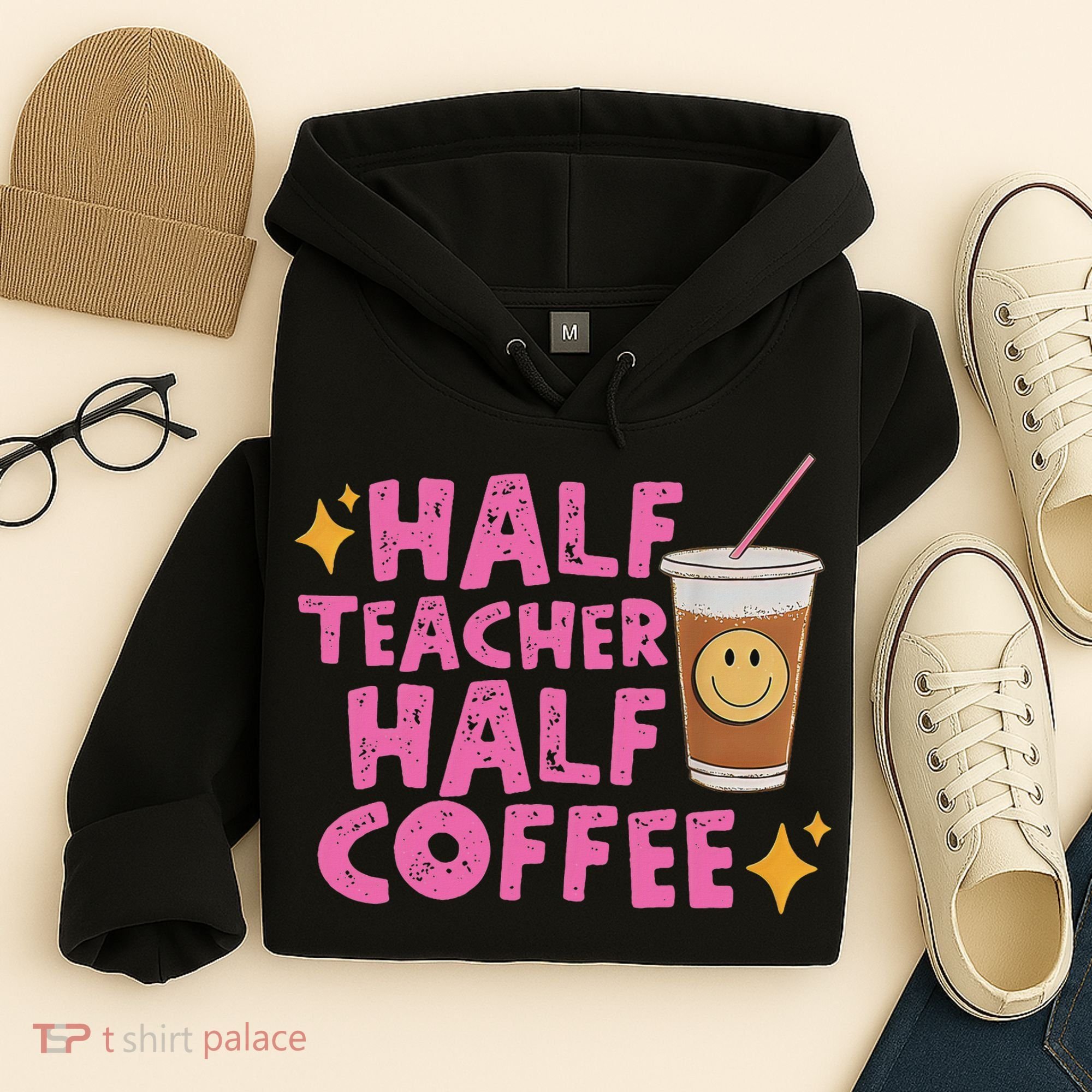 Half Teacher Half Coffee Hoodie