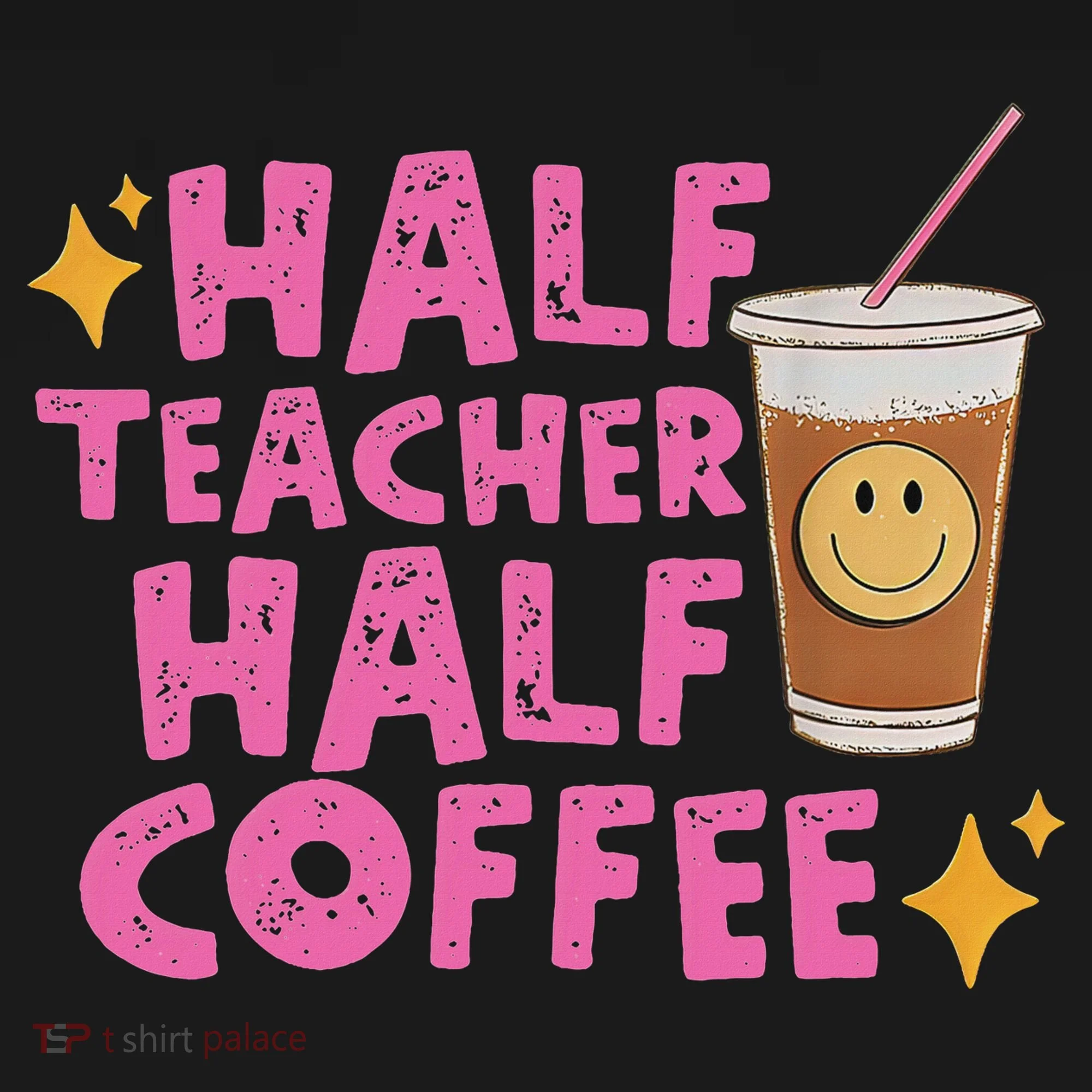 Half Teacher Half Coffee Button