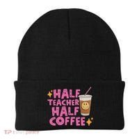Half Teacher Half Coffee Beanie thumb 0