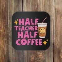 Half Teacher Half Coffee Coaster thumb 0