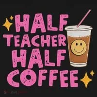 Half Teacher Half Coffee Ornament thumb 1