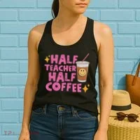 Half Teacher Half Coffee Women's Tank Top thumb 2