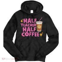 Half Teacher Half Coffee Tie Dye Hoodie thumb 0