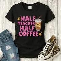 Half Teacher Half Coffee Women's T-Shirt thumb 3