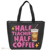 Half Teacher Half Coffee Tote Bag thumb 0
